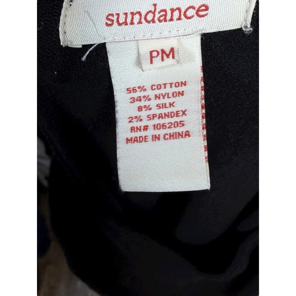 Sundance PM Black‎ Knit Sweater Dress Cotton Silk Blend Lagenlook Minimalist